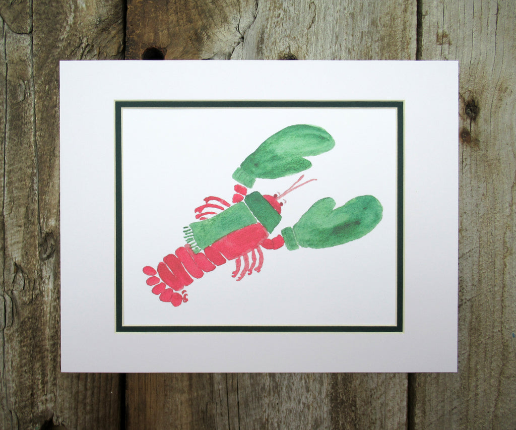 Lobster with Mittens Print