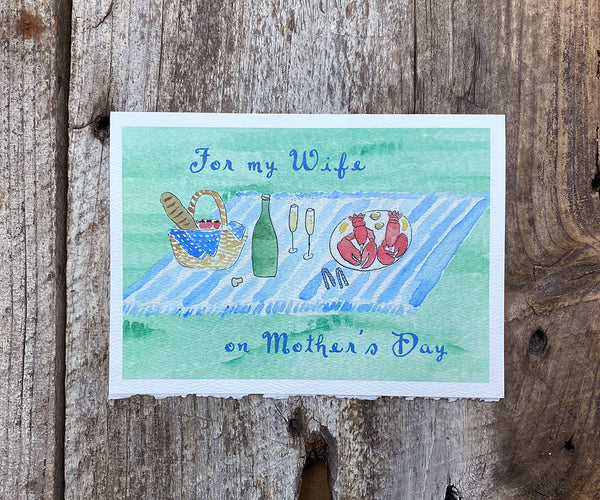 lobster picnic mother's day card