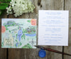 New Hampshire watercolor wedding map