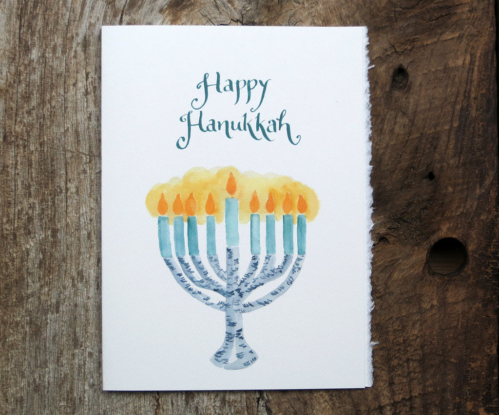 Menorah Hanukkah Card