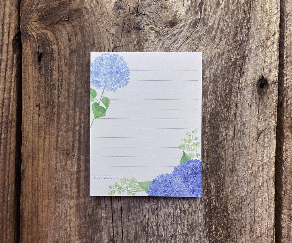 Mini Blue Hydrangea Notepad