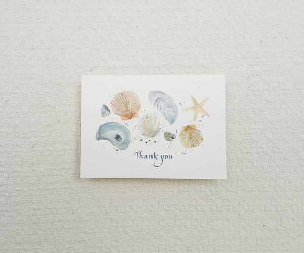 Scallop Shell Wedding Thank You Notes