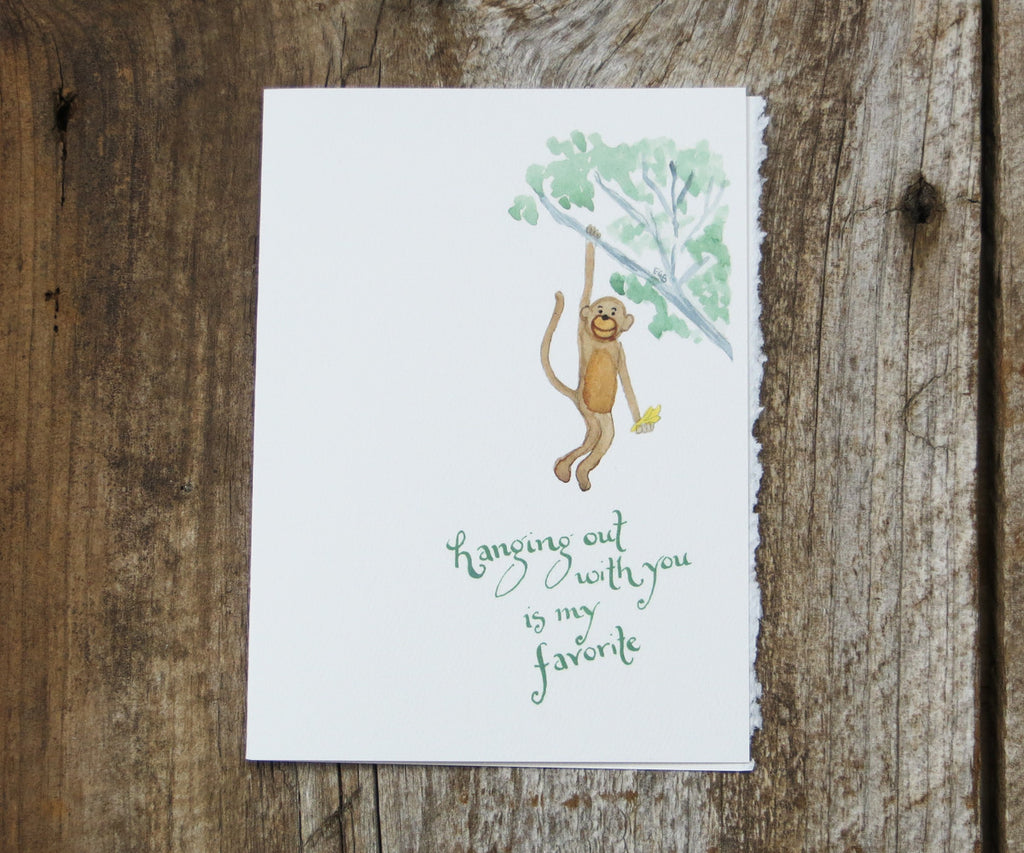 Monkey Valentines Card