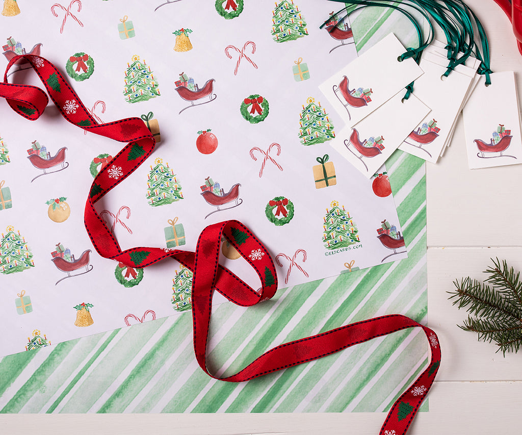 Christmas 2-Sided Gift Wrap – El's Cards