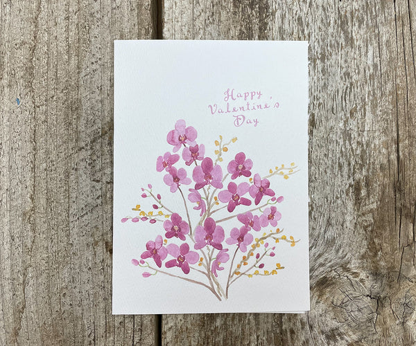 Orchids Valentine's card