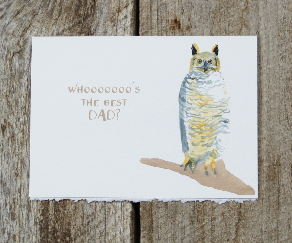 owl father's day card