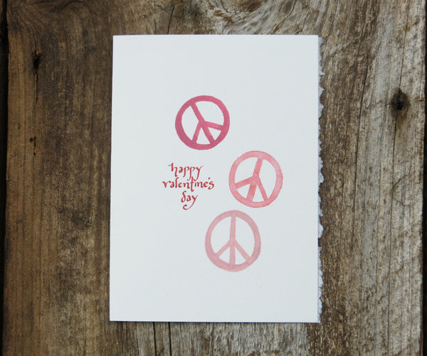 Peace Signs Valentines Card
