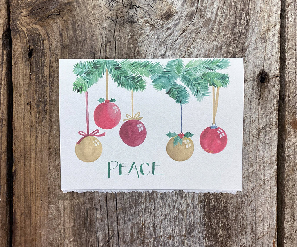 Peace Ornaments Holiday Card
