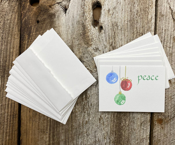 Peace ornaments notecard