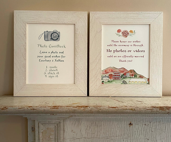 custom wedding signage for church 