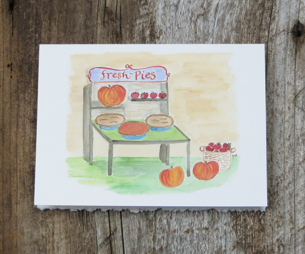 pie stand thanksgiving card