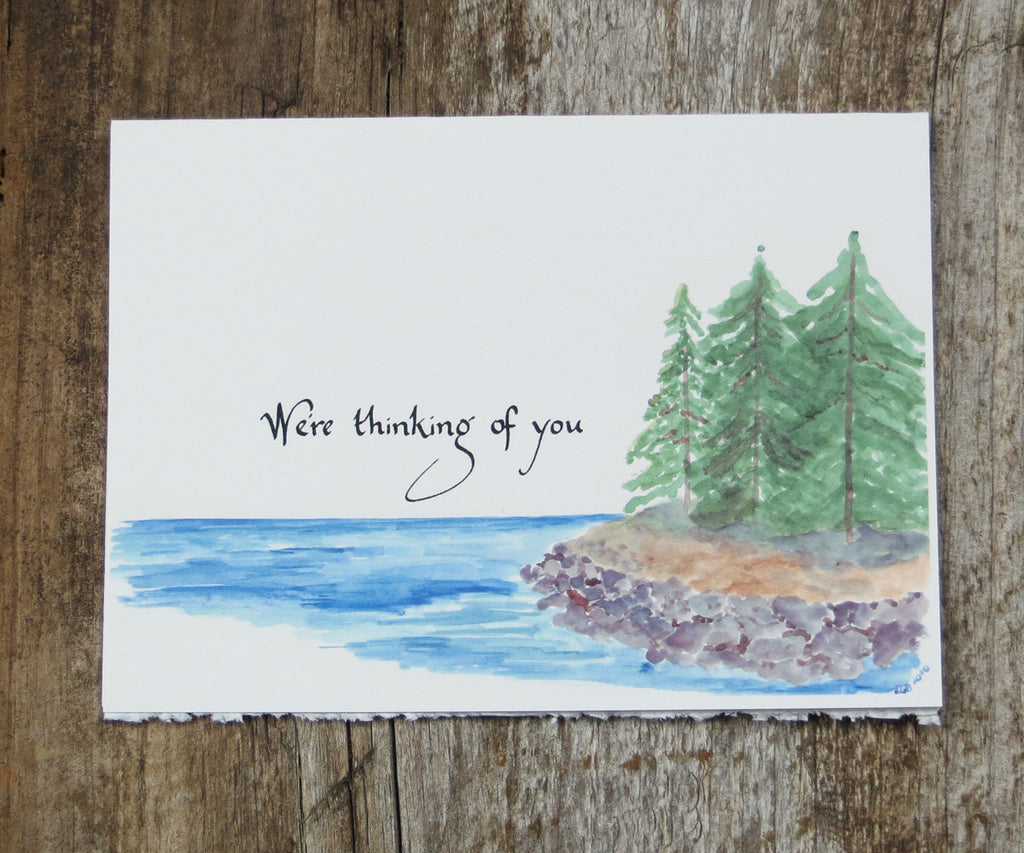 Pine Tree Island Sympathy Card