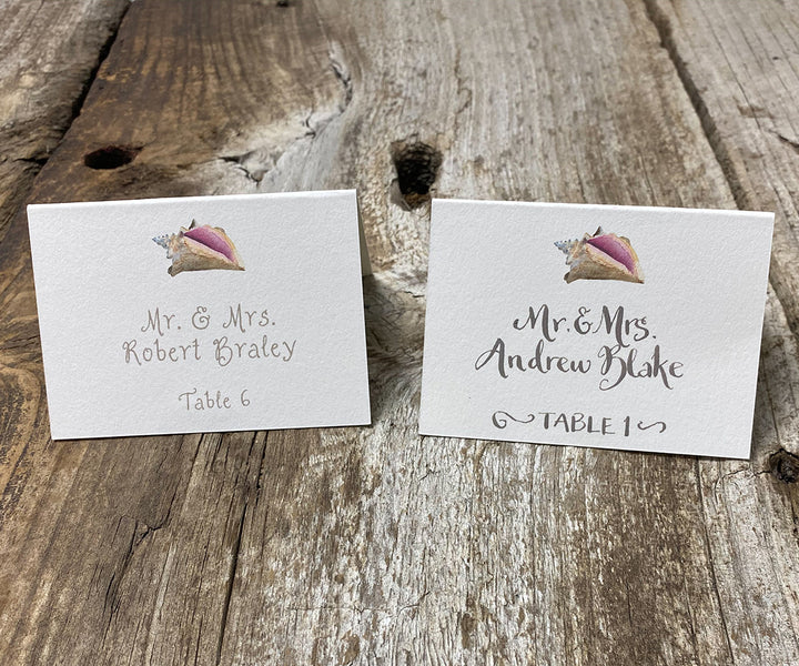 conch shell place card
