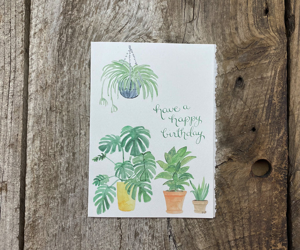 plants birthday card