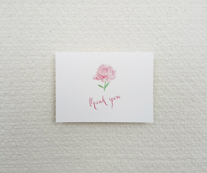 Pretty Peony Thank You Notes