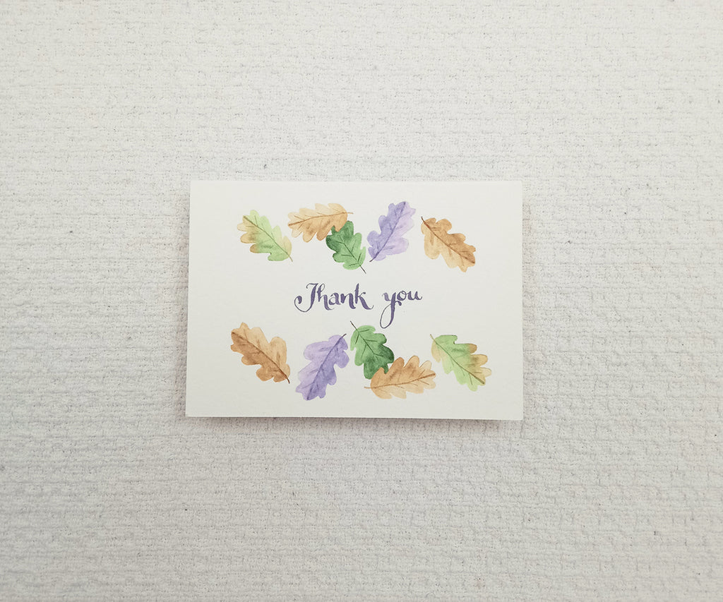 Autumn Trees with Ferns Thank You Notes