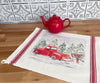 red farm truck vintage towel