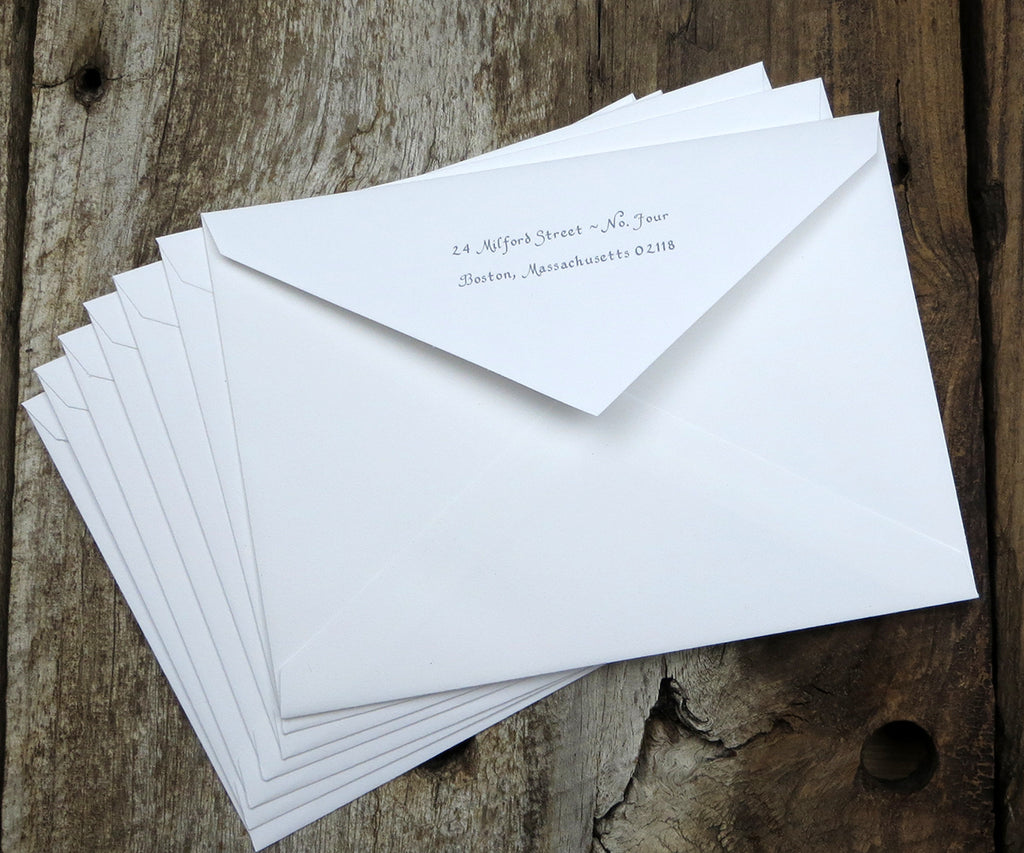 Return address on the envelope flap