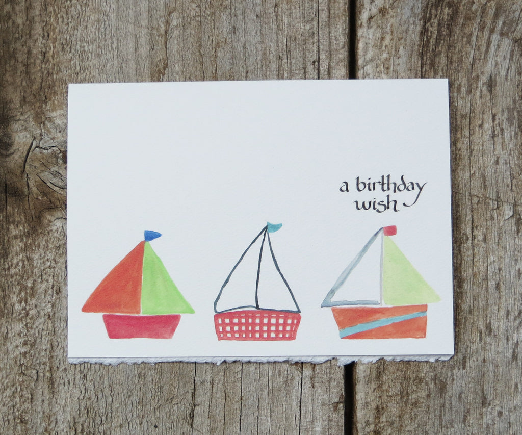 Sailboats Birthday Card