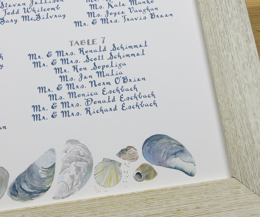 By the Sea Seating Chart El's Cards