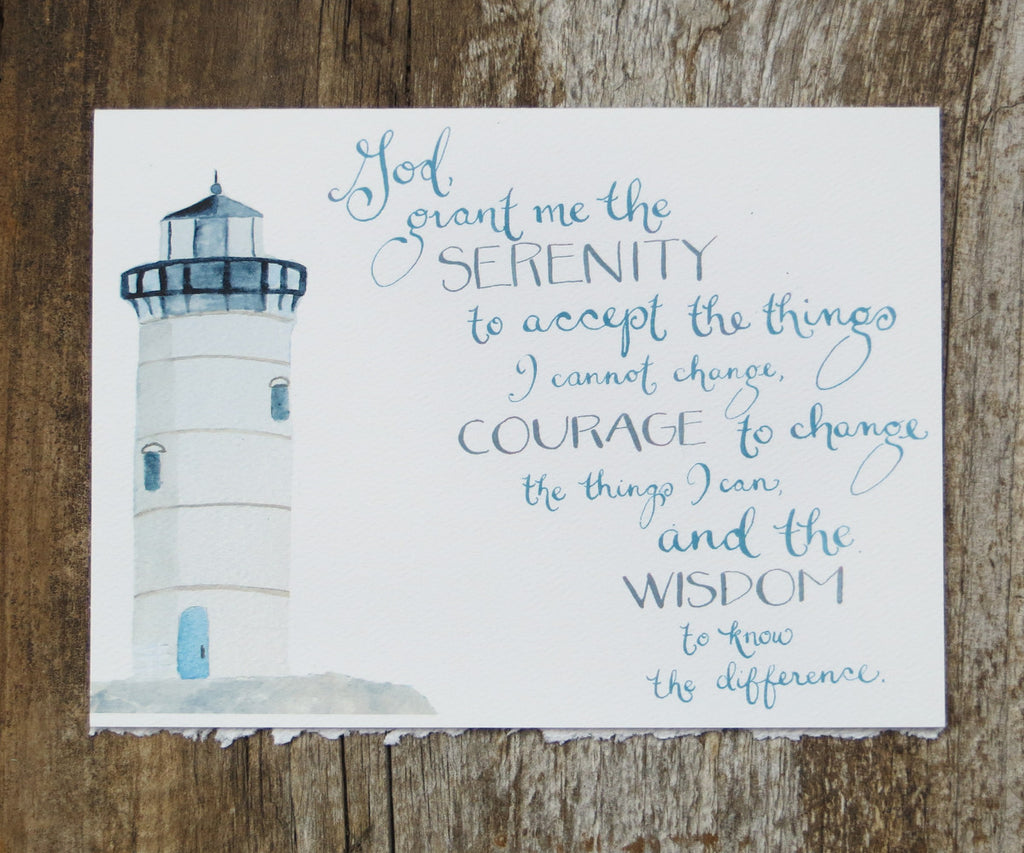 Serenity Prayer Recovery Card