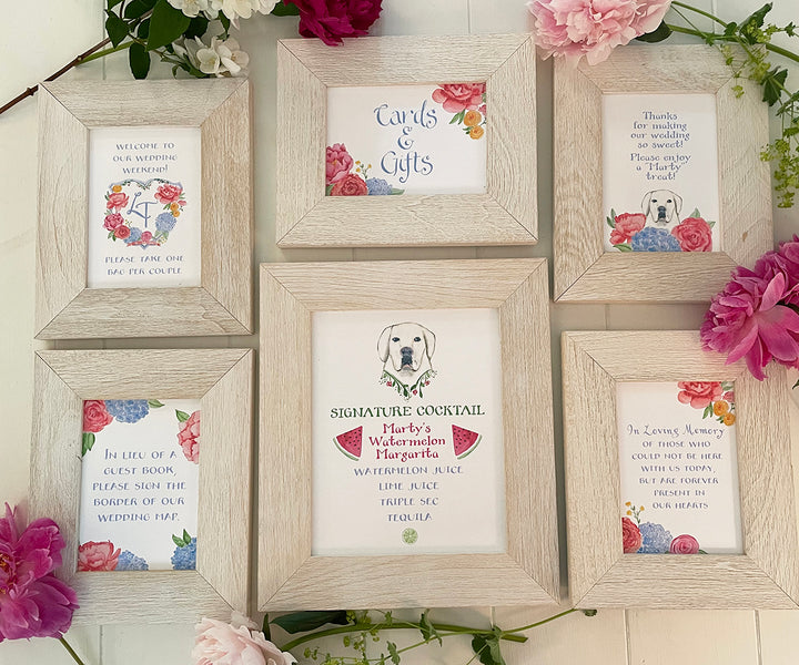 Assorted Wedding Signage