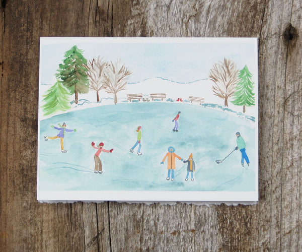 Skaters On Pond