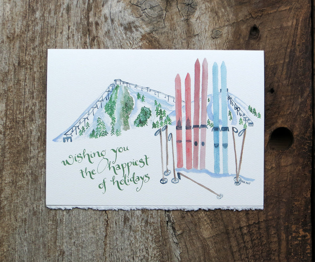 Ski Mountain Holiday Card Sale
