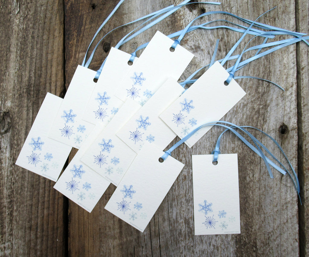Snowflakes Holiday Gift Tags