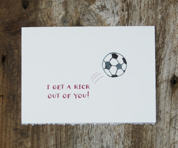 Soccer Friendship & Love Card