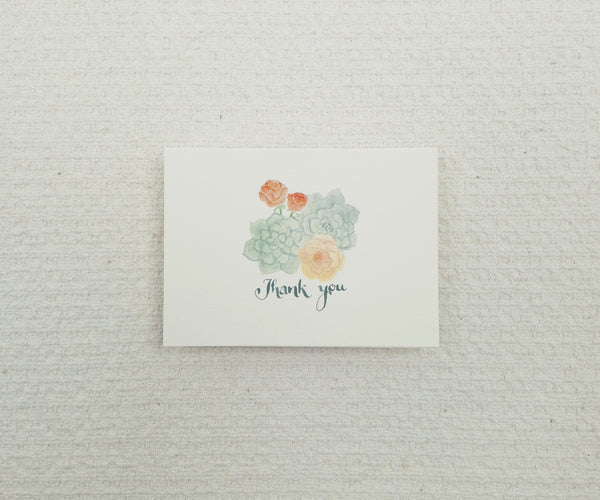 Succulents Thank You Notes