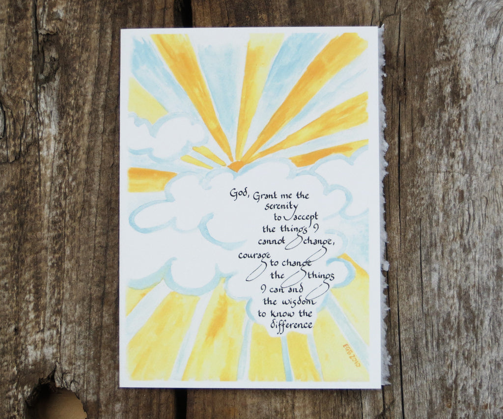 Serenity Prayer Recovery Card