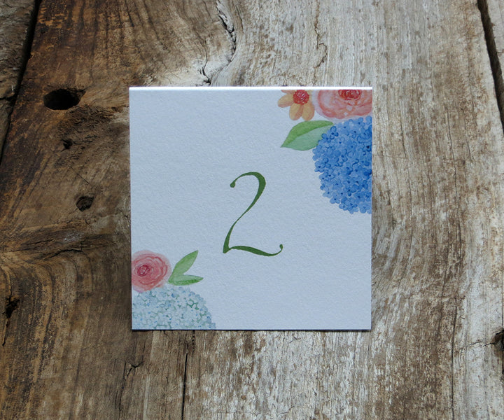 Hydrangeas and Roses Table Signs