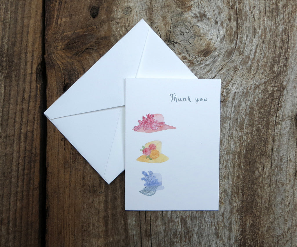 Fancy hats thank you note