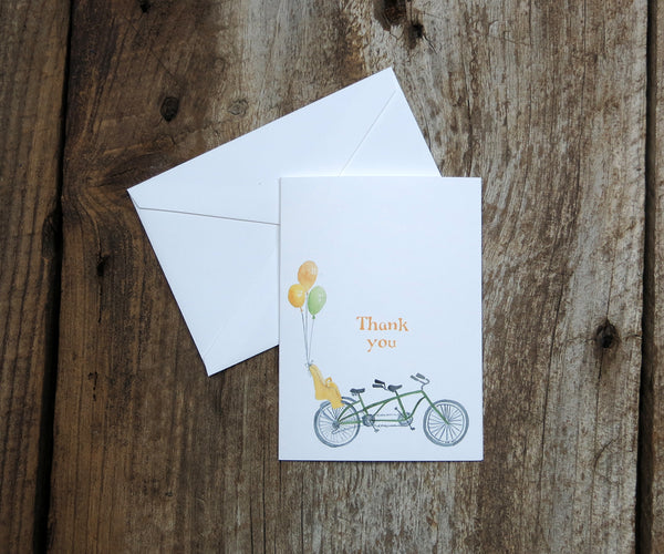 Bicycle thank you note
