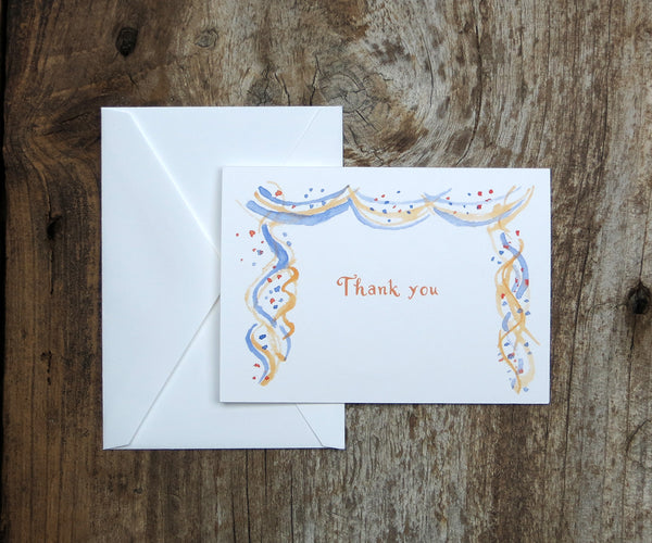 Confetti thank you note