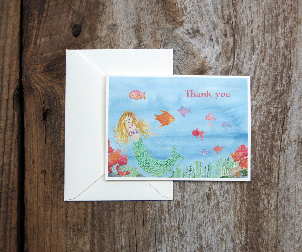 Mermaid thank you notes