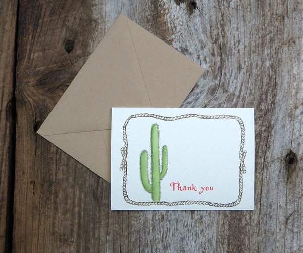 Cactus thank you note