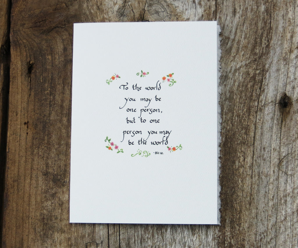 To The World Quote Card
