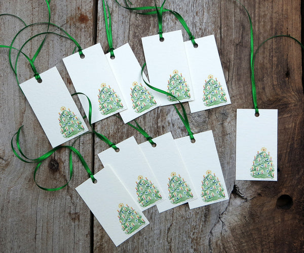 Candle Tree Holiday Gift Tags