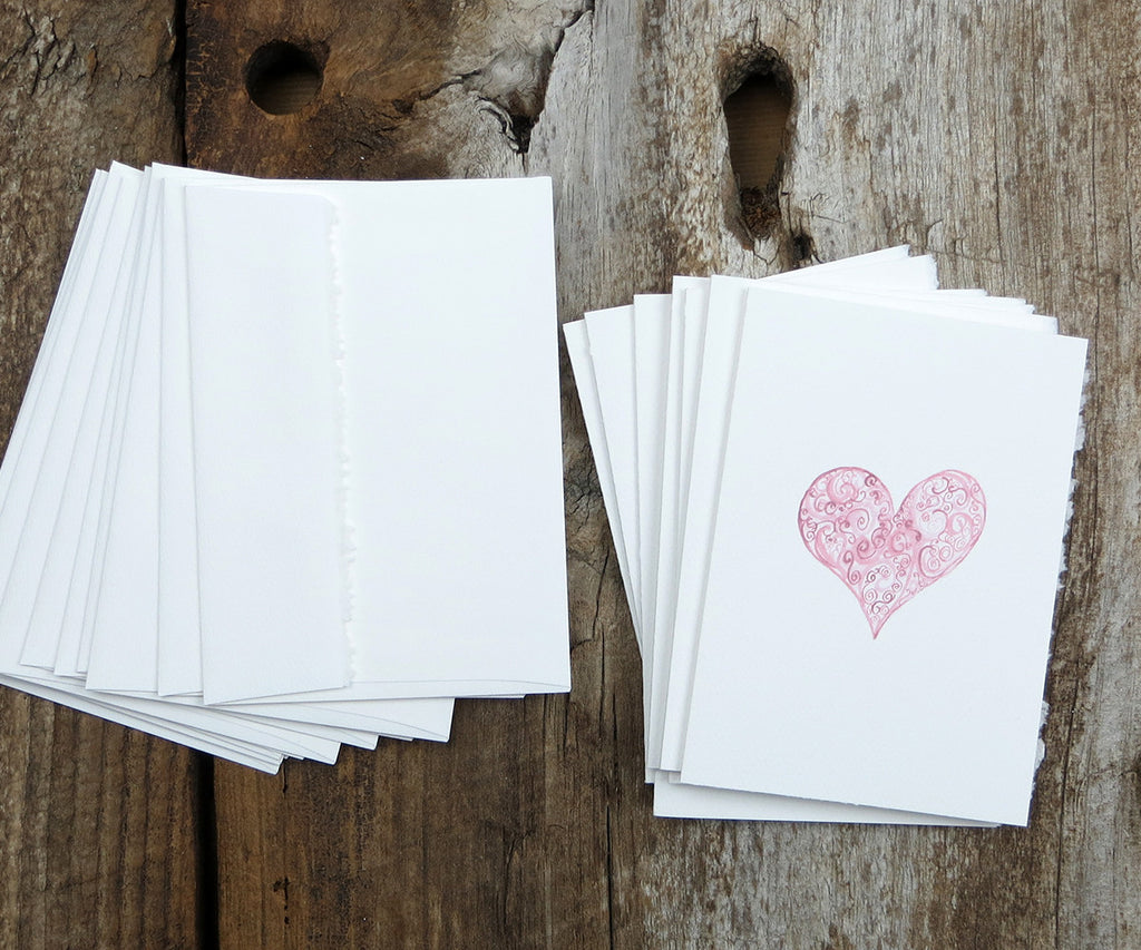 Vintage heart Valentine notes