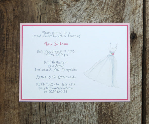 Wedding Dress Shower Invitation