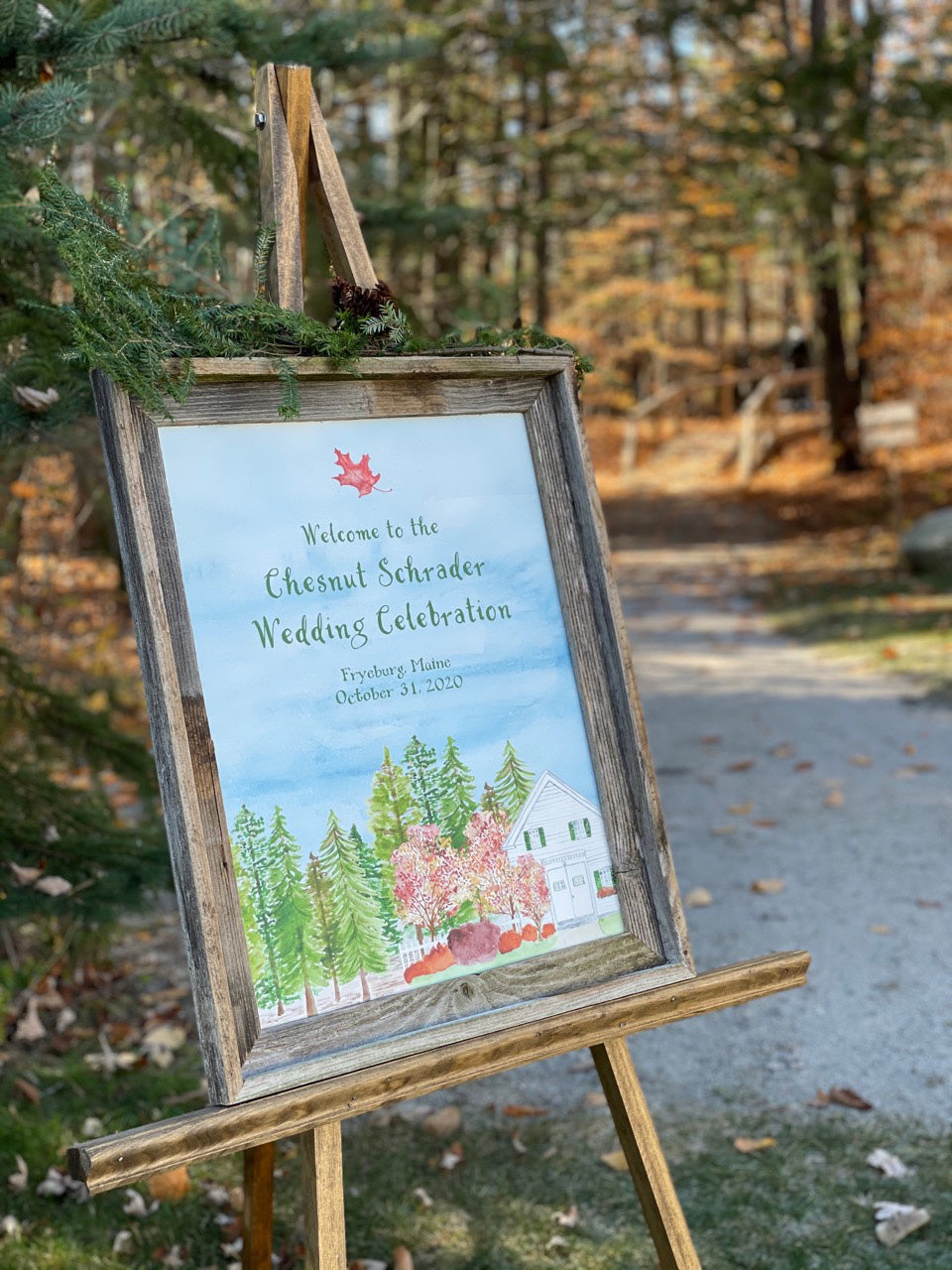 Hardy Farm Maine welcome sign