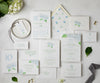 white hydrangea wedding invitation