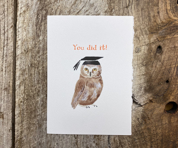 wise owl graduation card