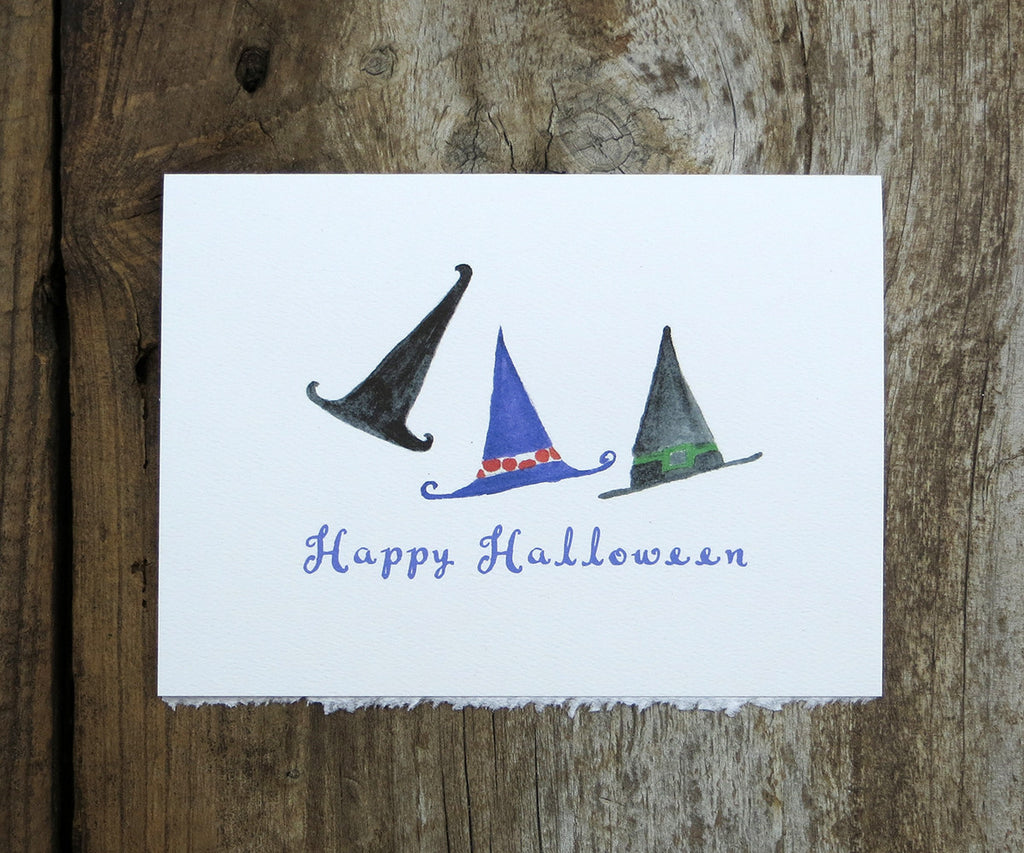witches hats halloween card