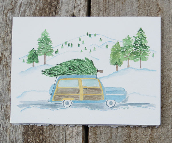 Woody Wagon Holiday Card
